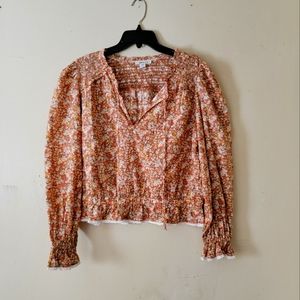 American Eagle floral Peasant Blouse